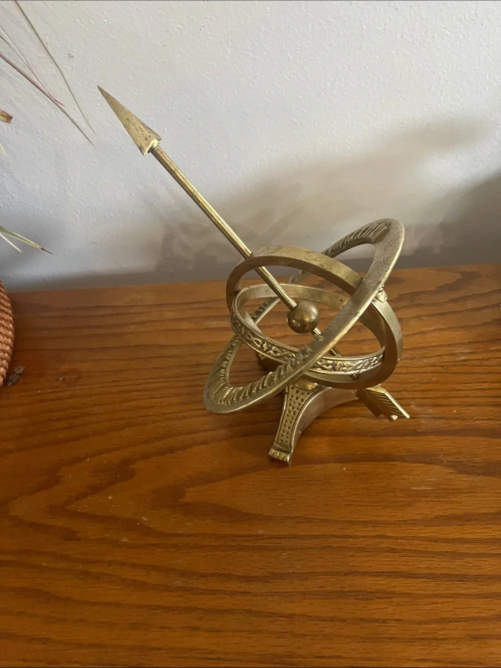 Vintage brass Decorative Armillary Sphere sundial